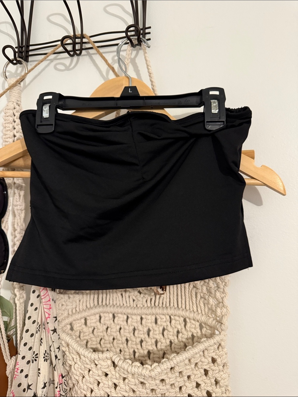 Black Strapless Tube Top